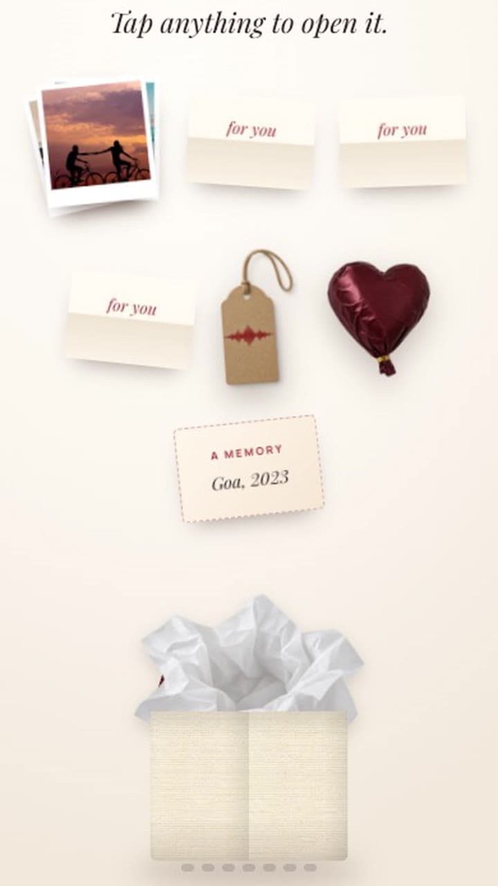A screen from the The Gift Box demo