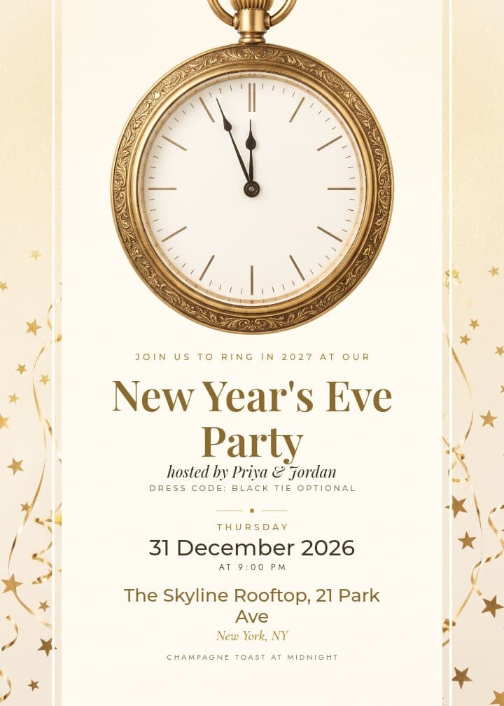 Countdown Clock — minimal invitation card design